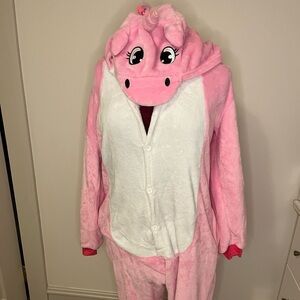 Pink and White Unicorn Onesie